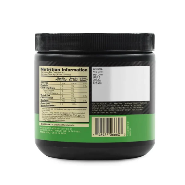 Optimum Nutrition (ON) Micronized Creatine Powder - 250 Gram, 83 Serves