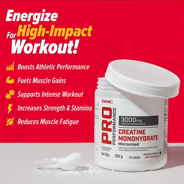 GNC Pro Performance Creatine Monohydrate | 250 gm | 83 Servings